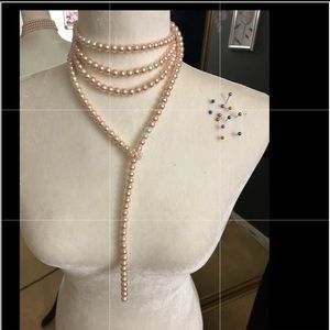 Flapper Girl Jewelry 5 Piece Pink with White